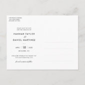 Carte Postale Faire-part Mariage simple Enregistrer la date (Dos)