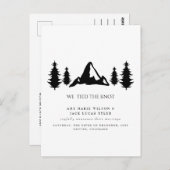 Carte Postale Faire-part Mariage simple et élégant (Devant / Derrière)