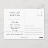 Carte Postale Faire-part Mariage simple et élégant (Dos)
