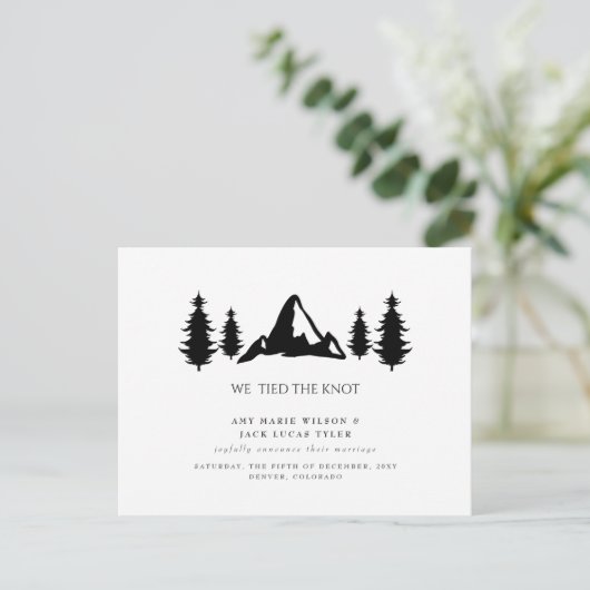 Carte Postale Faire-part Mariage simple et élégant (Debout devant)
