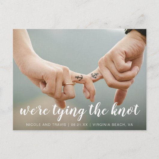Carte Postale Faire-part Mariage simple photo moderne (Devant)