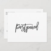 Carte Postale Faire-part Mariage simple reporté (Devant / Derrière)