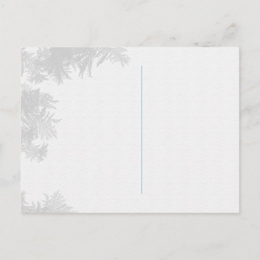 Carte Postale Faire-part Mariage Soirée dans une forêt étoilée, Enregistrez (Dos)