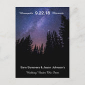 Carte Postale Faire-part Mariage sous les étoiles - Sauvegarder la date (Devant)