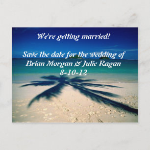 Carte Postale Faire-part mariage sur la plage