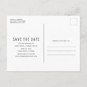 Carte Postale Faire-part Mariage sur la plage, boissons offertes, Save the (Dos)