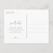 Carte Postale Faire-part Mariage sur la Plage Budget Enregistrez la Date (Dos)