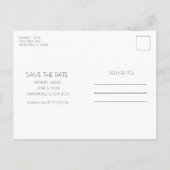 Carte Postale Faire-part Mariage sur la plage de Costa Rica Enregistrer la  (Dos)