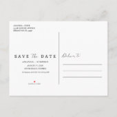 Carte Postale Faire-part Mariage sur la Plage Enregistrer la Date (Dos)