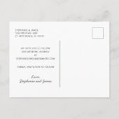 Carte Postale Faire-part Mariage sur la Plage Sable Vagues de l'Océan Enreg (Dos)