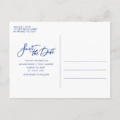 Carte Postale Faire-part Mariage sur la Plage Tropicale - Épargnez la Date (Dos)