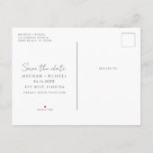 Carte Postale Faire-part Mariage sur la plage tropicale Sauvegarder la date (Dos)