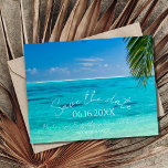 Carte Postale Faire-part Mariage sur la plage tropicale Sauvegarder la date<br><div class="desc">Ces belles plages tropicales,  à l'exception des cartes postales mariages datant de la date,  sont parfaites pour votre mariage tropical,  plage ou côté océan. Customisez avec vos coordonnées de mariage.</div>