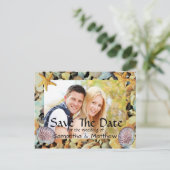 Carte Postale Faire-part Mariage Thème Plage Enregistrez La Date (Debout devant)