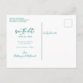 Carte Postale Faire-part Mariage Tropical Beach Destination Coques (Dos)