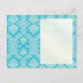 Carte Postale Faire-part Mariage turquoise à cheval Turquoise Enregistrer l (Dos)