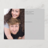 Carte Postale Faire-part Mariage Typographie Moderne Enregistrer la Date |  (Dos)