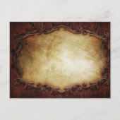 Carte Postale Faire-part mariage typographie occidental campagne enregistre (Dos)