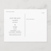 Carte Postale Faire-part Mariage vert Eucalyptus chic Enregistrer la date (Dos)