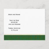 Carte Postale Faire-part Mariage vert moderne feuille tropical Enregistrer  (Dos)