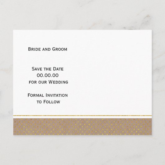 Carte Postale Faire-part Mariage vert rustique feuille tropical Enregistrer (Dos)