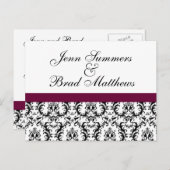 Carte Postale Faire-part Mariage Vin de Damas Save the Date (Devant / Derrière)