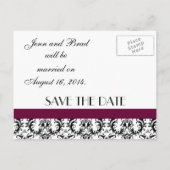 Carte Postale Faire-part Mariage Vin de Damas Save the Date (Dos)
