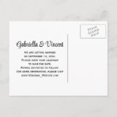 Carte Postale Faire-part Mariage Western Daisy et Horseshoe Économisez la D (Dos)