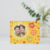 Carte Postale Faire-part Mariages d'automne Enregistrer Les Dates Couleurs  (Debout devant)