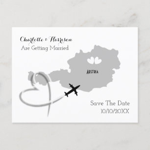 Carte Postale Faire-part Mariages de Destination Autriche Sauvegarder la Da