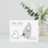 Carte Postale Faire-part Mariages de Destination Sainte-Lucie Sauvegarder l (Debout devant)