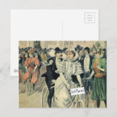 Carte Postale Faire-part Marié À Vélo (Devant / Derrière)