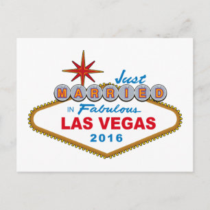 Carte Postale Faire-part Marié Dans Fabulous Las Vegas 2016 (Signe)