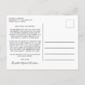 Carte Postale Faire-part Marié maintenant fêter plus tard Mariage photo (Dos)