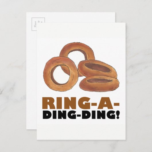 Carte Postale Faire-part Mariée Ring-a-Ding-Ding Fiançailles Enterrement de (Devant / Derrière)