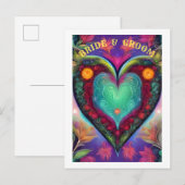 CARTE POSTALE FAIRE-PART MARIÉS (Devant / Derrière)