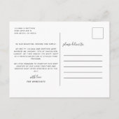 Carte Postale Faire-part Mariés à l'instant Moderne Écriture manuscrite Mar (Dos)