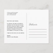 Carte Postale Faire-part Mariés Beige Élégant Photo de mariage (Dos)