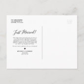 Carte Postale Faire-part Mariés Cursive Superposition de Photo Blanche (Dos)