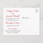 Carte Postale Faire-part Mariés de dessin animé Mariée & Marié Mariage (Dos)