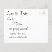 Carte Postale Faire-part Mariés de mariage victorien Save the Date (Dos)