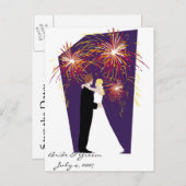 Carte Postale Faire-part Mariés & Jeunes mariés Sauvegarder la date - Maria (Devant / Derrière)