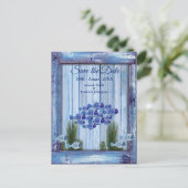 Carte Postale Faire-part Marine - Bleu Texturé poisson sous-marin Enregistr (Debout devant)