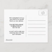 Carte Postale Faire-part Marine classique | Élégant Nous avons déplacé le c (Dos)