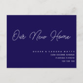 Carte Postale Faire-part Marine classique | Élégant Nous avons déplacé le c (Devant)