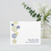 Carte Postale Faire-part Marine & Jaune Twine Mondiale Mariage Enregistrer  (Debout devant)