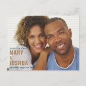 Carte Postale Faire-part Marine Photo Wedding Enregistrer le calendrier des (Devant)