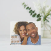 Carte Postale Faire-part Marine Photo Wedding Enregistrer le calendrier des (Debout devant)