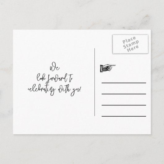 Carte Postale Faire-part Marine Turquoise Peacock Feather Boho Enregistrer  (Dos)