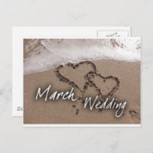 Carte Postale Faire-part Mars Beach Destination Mariage... - Customisé (Devant / Derrière)